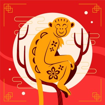 Ilustrasi Shio Monyet. (Freepik)